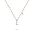 Solid 925 Sterling Silver Initial Crystal Personalised Alphabet Letter Necklace Rose Gold Filled